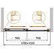 Купить Шторка на ванну Cezares Tandem Soft 180 TANDEM-SOFT-VF-2-180/145-P-Cr профиль Хром стекло рифленое в магазине сантехники Santeh-Crystal.ru