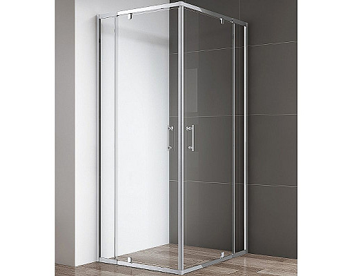 Купить Душевой уголок Cezares Variante 110х110 VARIANTE-A/AH-2-100/110-C-Cr профиль Хром стекло прозрачное в магазине сантехники Santeh-Crystal.ru