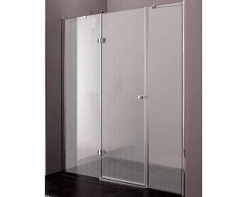 Купить Душевая дверь Cezares Verona 150 L VERONA-W-B-13-30+60/60-P-Cr-L профиль Хром стекло рифленое в магазине сантехники Santeh-Crystal.ru