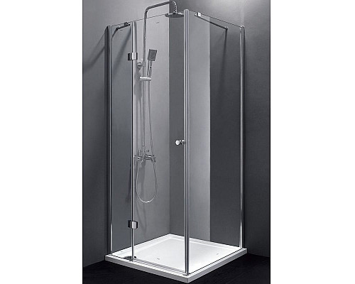 Приобрести Душевой уголок Cezares Verona A-1 100x100 VERONA-W-A-1-100-P-Cr-L профиль Хром стекло рифленое в магазине сантехники Santeh-Crystal.ru
