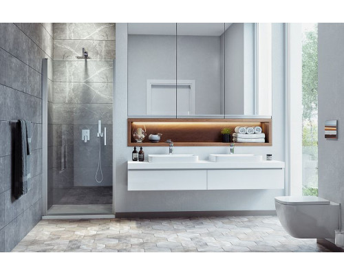 Заказать Душевая дверь Excellent Mazo 90 KAEX.3005.1010.9000.LP профиль Хром стекло прозрачное в магазине сантехники Santeh-Crystal.ru