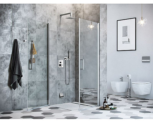 Приобрести Душевой уголок Excellent Mazo 90х90 KAEX.3022.1010.9090.LP профиль Хром стекло прозрачное в магазине сантехники Santeh-Crystal.ru