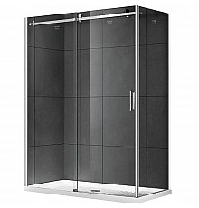Душевой уголок Gemy Modern Gent S25191B-A6-90 150х90 профиль Хром стекло прозрачное