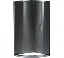 Душевой уголок Gemy Victoria 90х90 радиальный одна дверца профиль Хром стекло прозрачное