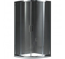 Душевой уголок Gemy Victoria 90х90 радиальный две дверцы профиль Хром стекло прозрачное