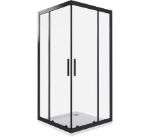 Душевой уголок Good Door Cofe CR-100-C-B 100x100 КФ00007 профиль Черный стекло прозрачное