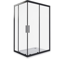 Душевой уголок Good Door Cofe CR-120-80-C-B 120x80 КФ00008 профиль Черный стекло прозрачное