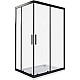 Купить Душевой уголок Good Door Cofe CR-120-80-C-B 120x80 КФ00008 профиль Черный стекло прозрачное в магазине сантехники Santeh-Crystal.ru