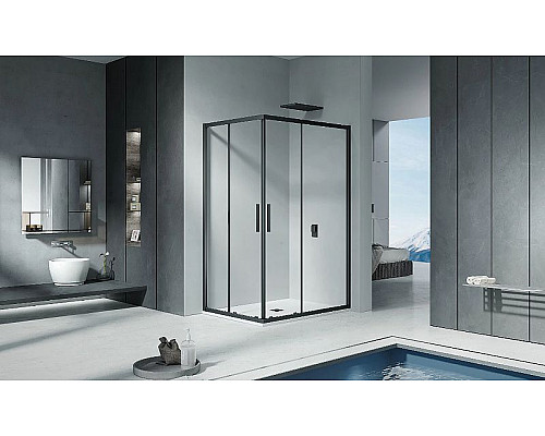Santeh-Crystal.ru: Душевой уголок Good Door Cofe CR-120-80-C-B 120x80 КФ00008 профиль Черный стекло прозрачное Купить Душевой уголок Good Door Cofe CR-120-80-C-B 120x80 КФ00008 профиль Черный стекло прозрачное в магазине сантехники Santeh-Crystal.ru