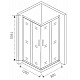 Купить Душевой уголок Good Door Cofe CR-120-80-C-B 120x80 КФ00008 профиль Черный стекло прозрачное в магазине сантехники Santeh-Crystal.ru