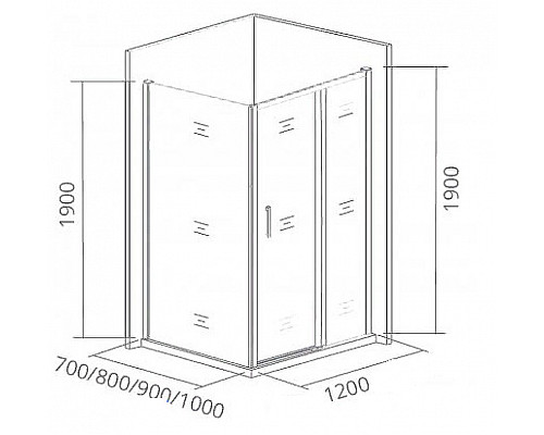 Приобрести Душевая дверь Good Door Cofe WTW-120-C-B 120 КФ00011 профиль Черный стекло прозрачное в магазине сантехники Santeh-Crystal.ru