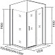 Заказать Душевая дверь Good Door Cofe WTW-120-C-CH 120 КФ00029 профиль Хром стекло прозрачное в магазине сантехники Santeh-Crystal.ru