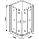 Купить Душевой уголок Good Door Cofe R-100-C-CH 100x100 КФ00023 профиль Хром стекло прозрачное в магазине сантехники Santeh-Crystal.ru