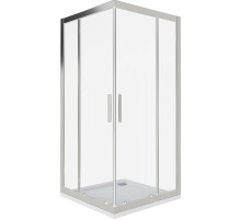 Душевой уголок Good Door Cofe CR-80-C-CH 80x80 КФ00025 профиль Хром стекло прозрачное