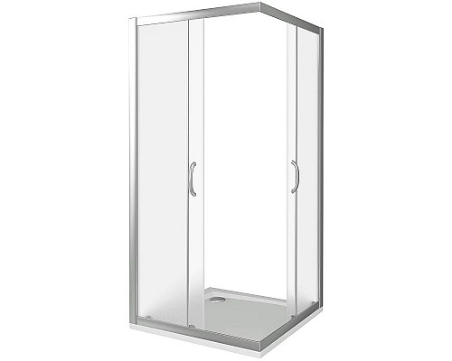 Купить Душевой уголок Good Door Infinity CR-80-G-CH 80х80 профиль Хром стекло Грейп в магазине сантехники Santeh-Crystal.ru