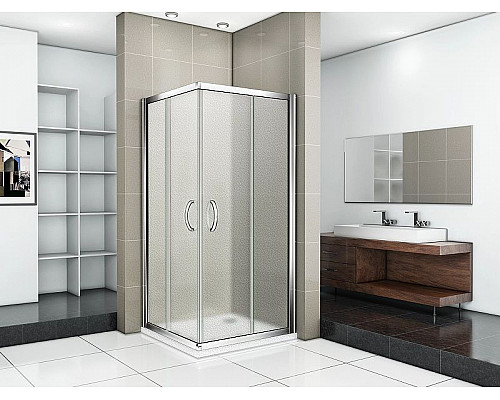 Купить Душевой уголок Good Door Infinity CR-80-G-CH 80х80 профиль Хром стекло Грейп в магазине сантехники Santeh-Crystal.ru