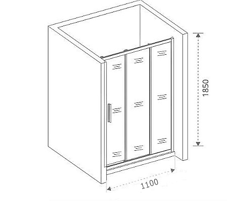 Приобрести Душевая дверь Good Door Orion WTW-110-G-CH 110 профиль Хром стекло Grape в магазине сантехники Santeh-Crystal.ru