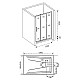 Приобрести Душевая дверь Good Door Orion WTW-130-G-CH 130 профиль Хром стекло Grape в магазине сантехники Santeh-Crystal.ru
