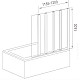 Приобрести Шторка на ванну Good Door Screen 120х140 GR5-120-C-CH профиль Хром стекло прозрачное в магазине сантехники Santeh-Crystal.ru