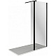 Купить Душевая перегородка Good Door Walk In SP2-90-C-B 90x28 профиль Черный стекло прозрачное в магазине сантехники Santeh-Crystal.ru