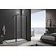 Купить Душевая перегородка Good Door Walk In SP2-90-C-B 100x28 профиль Черный стекло прозрачное в магазине сантехники Santeh-Crystal.ru