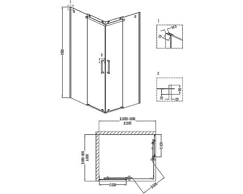Santeh-Crystal.ru: Душевой уголок Grossman Cosmo 110x90 L GR-1110L профиль Хром стекло прозрачное Заказать Душевой уголок Grossman Cosmo 110x90 L GR-1110L профиль Хром стекло прозрачное в магазине сантехники Santeh-Crystal.ru