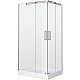 Приобрести Душевой уголок Grossman Galaxy 120x80 L GR-3120L профиль Хром стекло прозрачное в магазине сантехники Santeh-Crystal.ru