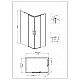 Приобрести Душевой уголок Grossman Galaxy 120x80 L GR-3120L профиль Хром стекло прозрачное в магазине сантехники Santeh-Crystal.ru