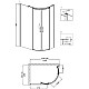 Заказать Душевой уголок Grossman Galaxy 120x80 L GR-4120L профиль Хром стекло прозрачное в магазине сантехники Santeh-Crystal.ru