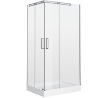 Душевой уголок Grossman Galaxy 110х80 R GR-3110R профиль Хром стекло прозрачное