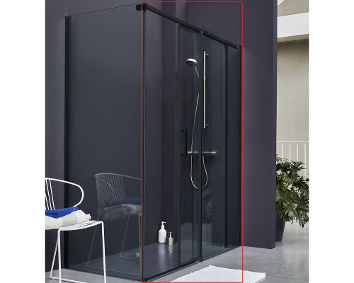 Приобрести Душевая дверь Jacob Delafon Contra Black 120 E22C120-BL профиль Черный стекло прозрачное в магазине сантехники Santeh-Crystal.ru