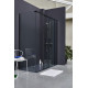 Приобрести Душевая дверь Jacob Delafon Contra Black 140 E22C140-BL профиль Черный стекло прозрачное в магазине сантехники Santeh-Crystal.ru