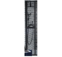 Душевая стенка Jacob Delafon Nouvelle Vague 30 E94WI30-MZ профиль Черный стекло зеркальное