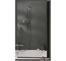 Шторка на ванну Jacob Delafon Struktura 80x140 E6D042-BLV профиль Черный стекло прозрачное