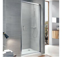 Душевая дверь Koller Pool Aqua Line 90 NS90G профиль Хром стекло рифленое