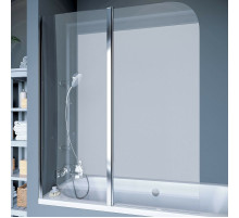 Шторка на ванну Koller Pool Waterfall Line 115 QP95 L профиль Хром стекло рифленое