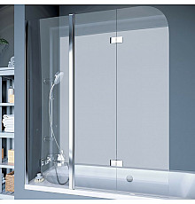 Шторка на ванну Koller Pool Waterfall Line 150 QP96 L профиль Хром стекло рифленое