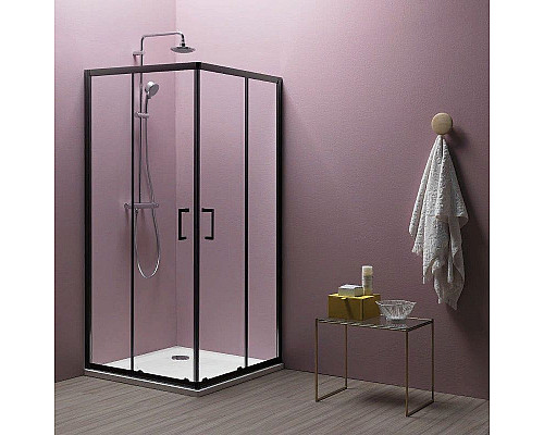 Santeh-Crystal.ru: Душевой уголок Kolpa San Eco Quat TKK 80x80 515230 профиль Черный стекло прозрачное Купить Душевой уголок Kolpa San Eco Quat TKK 80x80 515230 профиль Черный стекло прозрачное в магазине сантехники Santeh-Crystal.ru