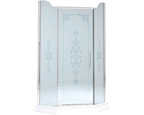 Santeh-Crystal.ru: Душевой уголок Migliore Diadema Penta 90x90 24171 профиль Хром стекло матовое с декором Приобрести Душевой уголок Migliore Diadema Penta 90x90 24171 профиль Хром стекло матовое с декором в магазине сантехники Santeh-Crystal.ru