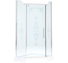 Душевой уголок Migliore Diadema Penta 90x90 24163 профиль Хром стекло прозрачное с декором