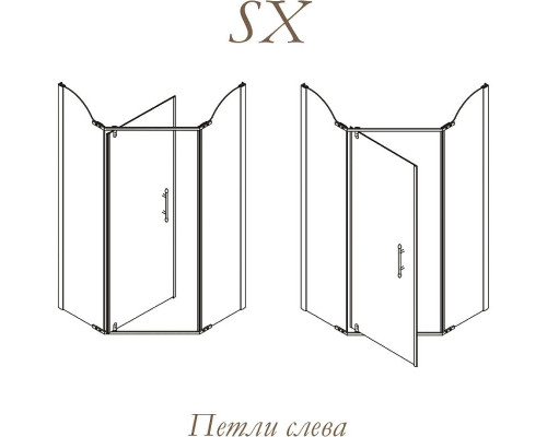 Заказать Душевой уголок Migliore Diadema Penta 90x90 24175 профиль Бронза стекло прозрачное в магазине сантехники Santeh-Crystal.ru