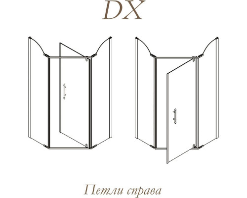 Заказать Душевой уголок Migliore Diadema Penta 90x90 24175 профиль Бронза стекло прозрачное в магазине сантехники Santeh-Crystal.ru