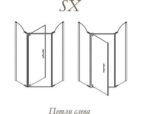 Santeh-Crystal.ru: Душевой уголок Migliore Diadema Penta 100x100 24166 профиль Бронза стекло матовое с декором Приобрести Душевой уголок Migliore Diadema Penta 100x100 24166 профиль Бронза стекло матовое с декором в магазине сантехники Santeh-Crystal.ru
