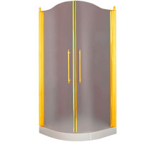 Душевой уголок Migliore Diadema 90x90 22681 профиль Золото стекло матовое