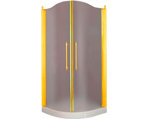 Заказать Душевой уголок Migliore Diadema 90x90 22681 профиль Золото стекло матовое в магазине сантехники Santeh-Crystal.ru