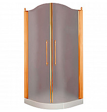 Душевой уголок Migliore Diadema 90x90 22680 профиль Бронза стекло матовое