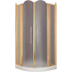 Купить Душевой уголок Migliore Diadema 90x90 22678 профиль Золото стекло матовое в магазине сантехники Santeh-Crystal.ru
