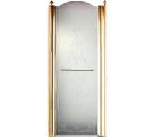 Душевая дверь Migliore Diadema 80 R 22714 профиль Золото стекло прозрачное с декором