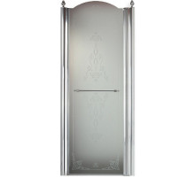 Душевая дверь Migliore Diadema 90 R 20407 профиль Хром стекло матовое с декором