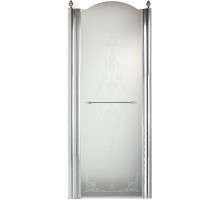 Душевая дверь Migliore Diadema 90 L 22724 профиль Хром стекло прозрачное с декором